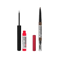 PACK MAYBELLINE DELINEADOR LIQUIDO 48H + LAPIZ DE CEJAS TATTOO BROW 36H