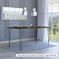 MESA COMEDOR VASSEL 160- CARAMELO, MODELO: VASSEL, COLOR: CARAMELO, MARCA TUHOME