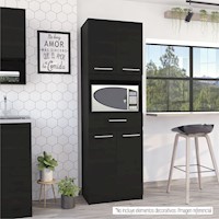 MUEBLE ALTO MICROONDAS 4P, MODELO: MANCHESTER, COLOR: WENGUE, MARCA TUHOME