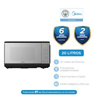 Horno Microondas de 20Lts Digital Midea MMDF07S2MB 1050W