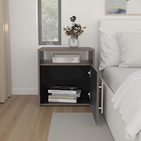 VELADOR 1 PUERTA BIGAF MILAN Y WENGUE 54,1X51,8X42,1 CM | TUHOME