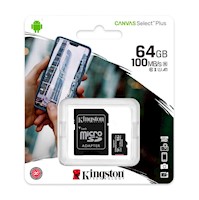 Memoria Micro Sd 64GB Kingston Clase 10