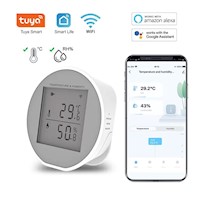 Sensor de Temperatura y Humedad Tuya Smart WiFi con Pantalla y AlarmaPST-WSD400H
