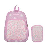 Pack Mochila + Cartuchera Pink Flower Xtrem
