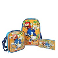 Set Mochila Oficio Scool Kombat - SONIC