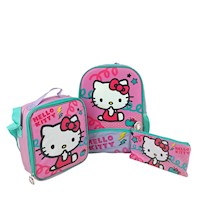 Set Mochila Deluxe A4 Scool Ranger - HELLO KITTY