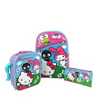 Set Mochila 2 bolsillos Oficio Scool Ranger - HELLO KITTY & FRIENDS