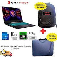 Laptop MSI Cyborg 15 A13VE, Core i7-13620H, 6GB RTX4050, 16GB RAM, 512GB SSD, FHD 144Hz