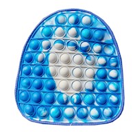 Mochila Pop It para niños y niñas bolso escolar diseño de burbujas Azul