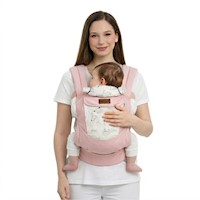 Mochila Portabebé Ergonómica 4 en 1  - Modelo Rosado Cometa - Adaptable y Confortable