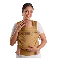 Mochila ergonómica premium maternelle Beige Camel, fresco y resistente, soporte cervical, canguro, portabebé