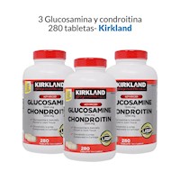 3 Glucosamina y Condroitina 280 Tabletas-Kirkland