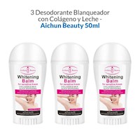3 Desodorante Blanqueador con Colágeno y Leche - Aichun Beauty 50ml