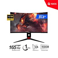 MONITOR CURVO TEROS TE-3215G  31.5" VA  165hz  1ms 1920x1080  Full HD  HDMI(2)  DP  PIVOT  CURVO