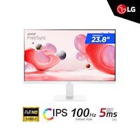 MONITOR LG 24MR400-W 23.8" IPS FHD 1920 x 1080 100Hz 5ms FreeSync BLANCO