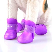 Zapatos de Silicona para Mascotas Morado - XL