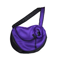 Bolso cruzado para mascotas perro gato talla L morado