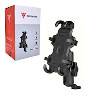 Soporte de Celular para Moto con Rotación 360 y Cargador USB Desmontable para Espejo