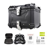 Cajuela de Aluminio de 45L de Capacidad y Respaldar para Moto MOTOON