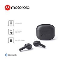 Audífonos In Ear Motorola Bluetooth IPX4 Moto Buds 065 17Hrs Negro