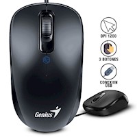 Mouse Alámbrico Genius DX-110 - Black
