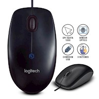 Mouse Logitech M90 DARK MIDNIGHT USB NEGRO