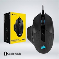 MOUSE GAMER CORSAIR NIGHTSWORD RGB 12K DPI PESAS AJUSTABLES