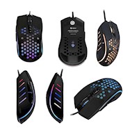 Mouse Gamer TEROS TE-1210G Diseño Agujeros Ratón para Juegos con Cable