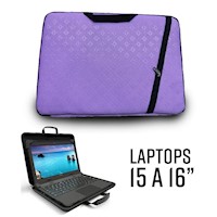 Funda Estuche para Laptop Maletin de 15 a 16 " Color Morado Rosa