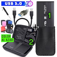 Combo Case disco duro externo usb 3.0 + funda estuche protectora