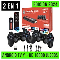Android TV + Game Stick 10000 Juegos Mandos Inalambrico Netflix Magis