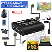 Capturador de Video USB 3.0 HDMI Capture con Audio y Micrófono 4K