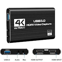Capturador Video Hdmi Usb 3.0 4k Windows Mac Linux Micrófono