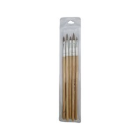 Mystyle Set Pinceles De Madera Para Acrilico