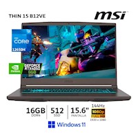 Laptop MSI i5-12650H, 15.6" FHD 144Hz, 16GB RAM, 512GB SSD, RTX 4050, Win11