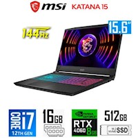 Laptop Msi Katana 15 B12vfk Core I7-12650h 8gb Rtx4060 16gb Ram 512gb Ssd 15.6