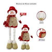 Muñeco de Nieve Navideño Estirable hasta 58cm