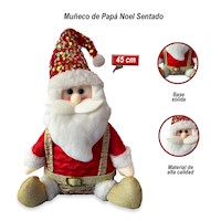Muñeco de navidad de Papa Noel Sentado 48cm