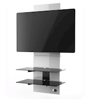 Mueble para Tv Flotante Lineal Oculta Cable - Centro de Entretenimiento - Blanco