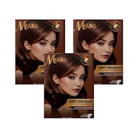 Shampoo Tinte Chocolate Claro 5B 25mlx10 en Sachets Musa 3 und