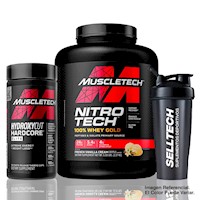 Pack Muscletech Nitro Tech Whey Gold 5lb Vainilla + Hydroxycut 100 Caps + Shaker
