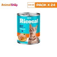 Ricocat Adulto Pate Higado Pollo Lta 330Gr X24 Un