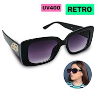 Lentes de sol retro vintage gafas aesthetic Ferxxo - Negro