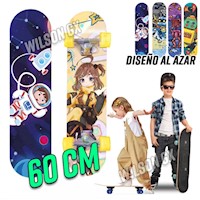 Skate para Niños 60 cm Skateboard Patineta p Principiantes