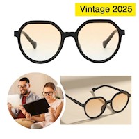 Lentes de Descanso Vintage Retro Coreano Unisex Degradado Montura Negr