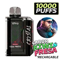 Vape recargable 10000 Puffs Sabor Kiwi Fresa Vpro Vapeador