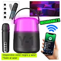 Parlante Bluetooth Portatil Microfono Inalambrico Karaoke Luces RGB