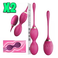 Kit Consolador Bolas Vaginal Pompoarismo Kegel vibracion