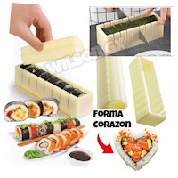 Moldes para hacer Sushi Maki Kit Molde para Makis 9 cortes - Corazón