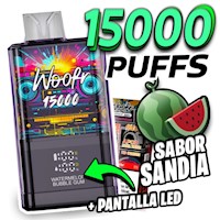 Vape recargable 15000 Puffs Sabor Sandia Pantalla Led Vaper